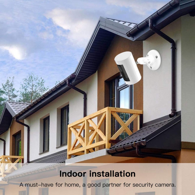 TIUIHU 360 Degree Adjustable Wall Mount for Stick Up Cam/Pro/Indoor Cam, Mounting Brackets Compatible with Any Security Camera with 1/4 Screw(2-Pack, White) - Image 5